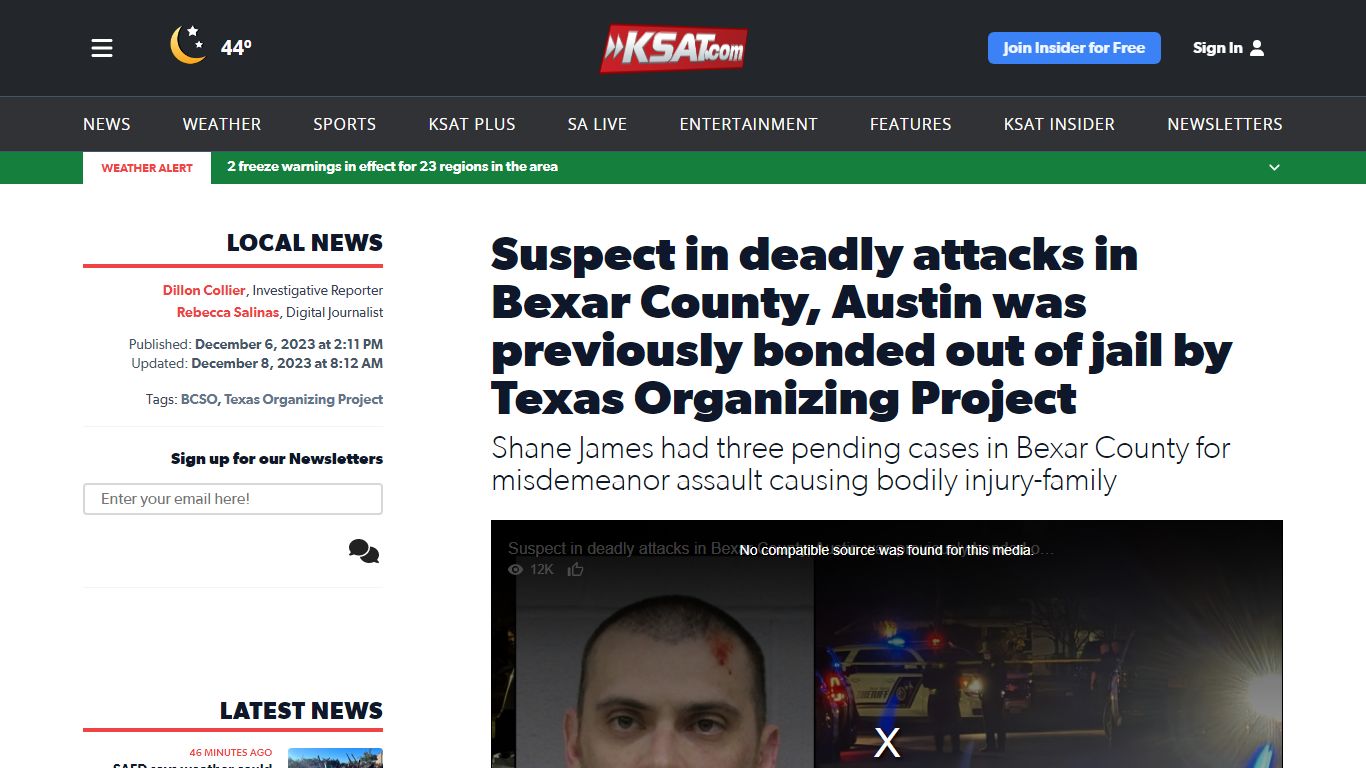 Suspect in deadly attacks in Bexar County, Austin was previously bonded ...